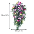 thumbnail image 4 of Artificial Flower Wreath Wreath with Lilacs Hyacinths Hydrangeas Spring Summer Floral Greenery Wreath E Small, 4 of 18