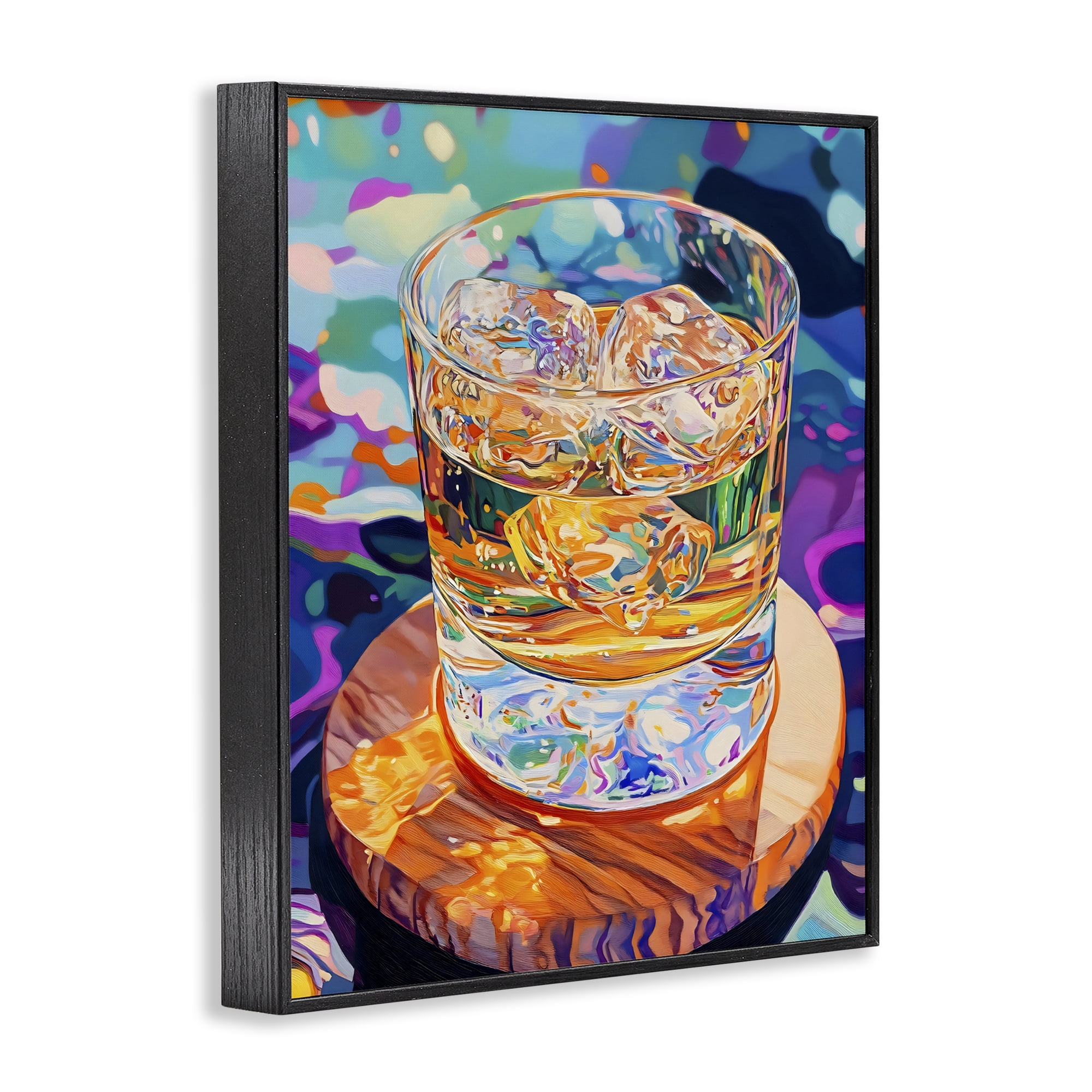 Stupell Industries Ice Cold Glass Reflections Black Framed Giclee Art, design by Creative Studio