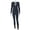 black, variant on Women’s Hollow-Out Metal Ring V-Neck Long Sleeve Backless High-Waist Hips Wrapped Jumpsuits, Solid Color, Sexy