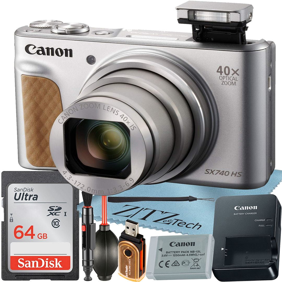 Canon PowerShot SX740 HS Digital Camera (Silver) with 40x Optical