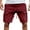 Wine, variant on Mens Tactical Shorts 7 Inch Inseam Casual Drawstring Elastic Waist Corduroy Summer Beach Shorts Breathable Fabric Ideal for Outdoor Adventures (, L)