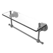 Astor Place 16 Inch Glass Vanity Shelf with Integrated Towel Bar