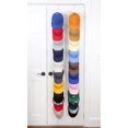 thumbnail image 1 of Cap Rack FAV | Hat Racks | Hold up to 40 caps | Over Door Organizer | Baseball Hat Organizer | Over Door Hanger | Fitted & Adjustable Caps & Visors | Door Slam Proof | 2 Straps | 20 Adj. Hooks | White, 1 of 10