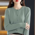 thumbnail image 3 of Resicozy Cardigan Sweaters for Women Lightweight Cozy Long Sleeve Tops Plus Size Warm Button Up Down Cardigan Mint Green M, 3 of 7