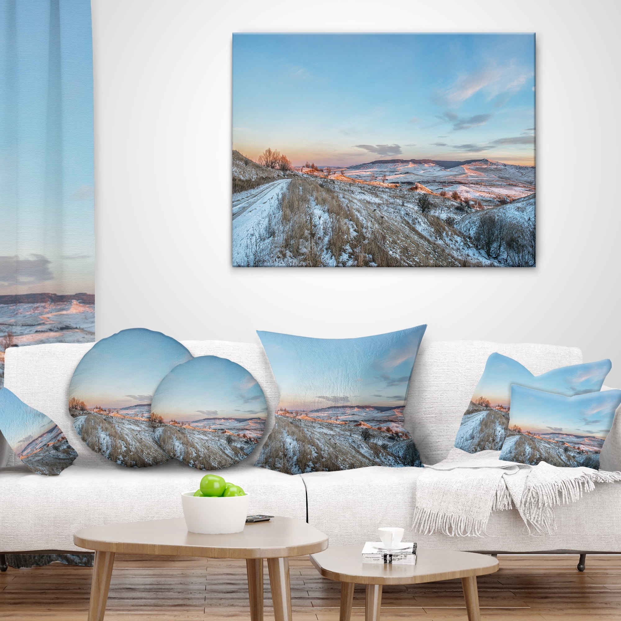 Designart Stavropol Region North Caucasus - Landscape Printed Throw Pillow - 16x16