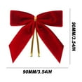 thumbnail image 3 of RuiJiao 12Pcs Velvet Christmas Bows Decor Set, Elegant Wreath and Tree Decoration with Metal Wire, 3.5 Inch Festive Holiday Party Decorations for Xmas Gifts, Home, Wreaths (12 Bows), 3 of 9