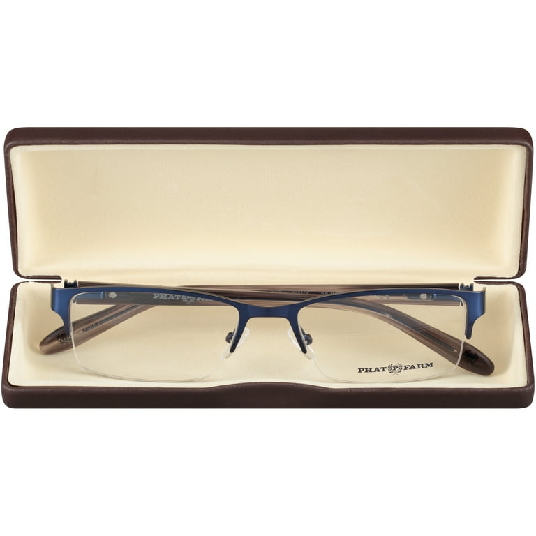 Phat Farm Mens Prescription Eyeglasses, Hv708, Navy, 55-19