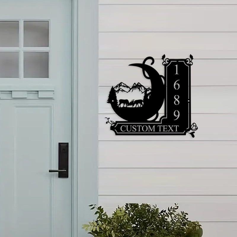 Customized House Numbers and Letters Doorplate, Name Address Plaque, Outdoor Home Mailbox, Address Sign Plates(24inch)