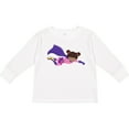 thumbnail image 3 of Inktastic African American Girl, Cape, Superhero Girl Girls Long Sleeve Toddler T-Shirt, 3 of 5