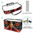 thumbnail image 4 of Peace symbol Reusable Foldable Picnic Basket Tote Bag Large Capacity Shopping Bags Beach Bag Oxford Cloth Wildlife Park Basket, 4 of 7
