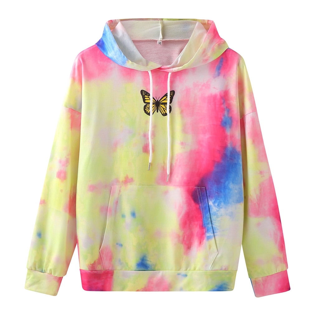 tie dye butterfly sweatshirt