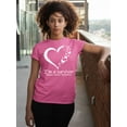 thumbnail image 3 of Breast Cancer Survivor Heart Butterflies Unisex Men's T-shirt, S, Azalea Pink, 3 of 6