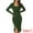 Green, variant on Slim Fit Ribbed Knit Bodycon Sweater Dress S Green