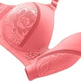 thumbnail image 5 of Meichang Plus Size Bras for Women No Underwire Push Up Bra Racerback Lace T-shirt Bras Full Coverage Breathable Underwear Comfy Supportive Everyday Bras Hot Pink 40C, 5 of 8