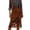 A-Brown51, variant on XIAONU Womens Suede Fringe Midi Skirt High Waist Asymmetrical Wrap Hem Skirt Western Cowgirl Festival Party Skirt