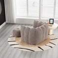 thumbnail image 3 of Soft Bean Bag Chair High Resilient Foam Lazy Sofa with Footstool Coffee, 3 of 5