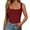 Red, variant on SHITINN 100 Silk Camisole Layering Women's Sleeveless Strappy Tank Square Neck Double Layer Workout Fitness Casual Basic Crop Tops