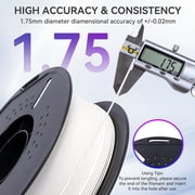 Epelay PLA Plus 3D Printer Filament, 1.75mm, 1kg Spool, White, Compatible with Most FDM Printers