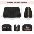 thumbnail image 5 of Xecao Buffalo Plaid Dark Green Print Fashion Makeup PVC Bag Large Capacity Travel Cosmetic Bag for Women Organizer Toiletry Clutch, 5 of 8