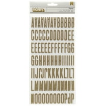 Shimelle Thickers Alpha Stickers 5.5"X11" 2/Sheets-Fitzgerald/Gold Glitter