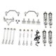 thumbnail image 3 of Kits de actualización de metal para coche RC a escala 1/16, soportes de amortiguadores delanteros y traseros, barras de acoplamiento para Plata, 3 of 9