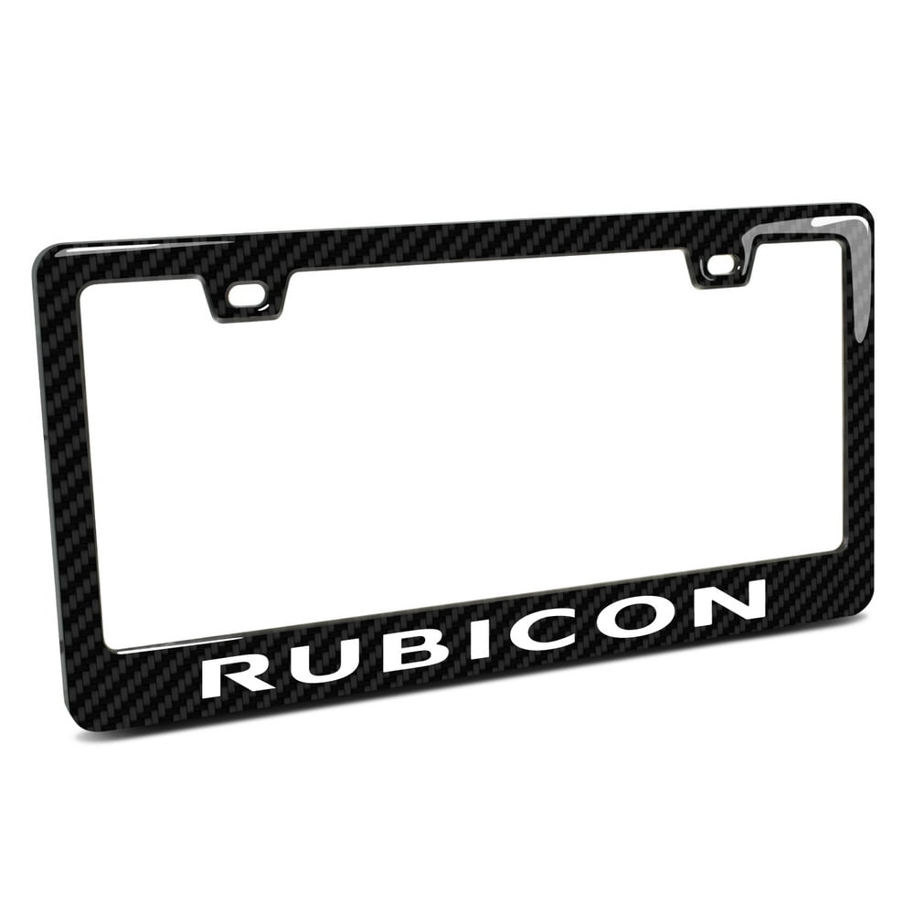 Jeep Rubicon Wrangler Black Real 3K Carbon Fiber ABS Plastic License