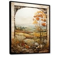 thumbnail image 2 of Designart "Summer Meadow View in Green and Yellow I" Landscapes Framed Wall Art - Traditional Green Meadow Hallway Framed Wall Art Decor, 2 of 6