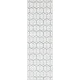 thumbnail image 2 of Rugs.com Lattice Trellis Collection Rug – 10 Ft Runner White Low-Pile Rug Perfect For Hallways, Entryways, 2 of 9