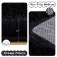 thumbnail image 3 of Janvonne Fluffy Area Rugs for Living Room,6x9ft Black Soft Non Skid Shaggy Carpets for Bedroom, Dorms, Home Decor, 3 of 6
