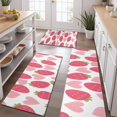 thumbnail image 2 of Strawberry Plants Fruit Heart White Pattern Kitchen Rugs Sets Of 3,Kitchen Runner Rugs Non Skid Washable,Decorative Kitchen Floor Mats for Kitchen,Sink,Laundry,17"x30"+ 17"x47" + 17"x59", 2 of 6