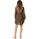 thumbnail image 2 of Vestido túnica de verano para mujer, cuello en V, informal, suelto, fluido, con vuelo, 2 of 5