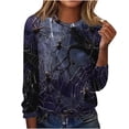 thumbnail image 2 of CLOISE Halloween Tops for Women Trendy Halloween Spider Printed Shirts Long Sleeve Round Neck Blouses Basic Casual Comfy Tees Boo Holiday Clothes Winter Gift, 2 of 4
