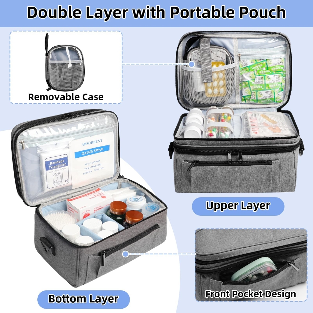 Pills Bottle Organiser Bag With Label Window And Temperature Controlled Base
