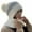 White, variant on ievspot 1 Pcs Womens Winter Beanie Hat and Knitted Scarf Set with Pom Soft Warm Knit Skull Cap for Women