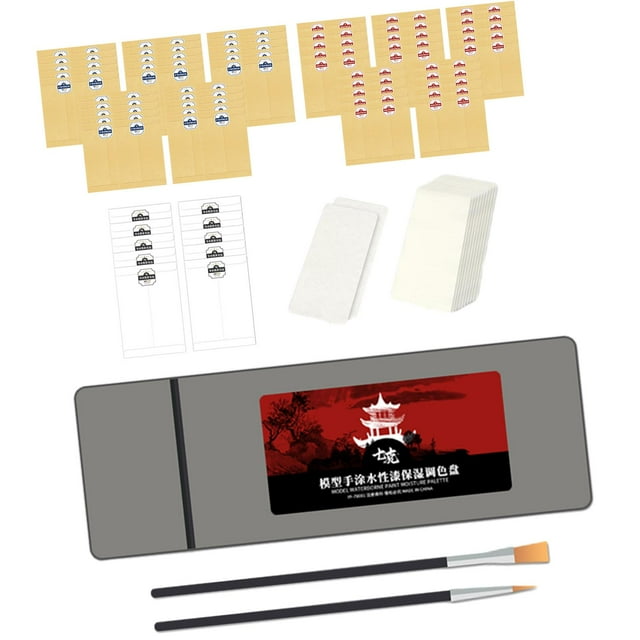 Paleta húmeda para pintura acrílica Accesorios para pintar paletas Pigmento ligero 1 juego de caja humidificadora