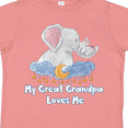 thumbnail image 4 of Inktastic My Great Grandpa Loves Me Cute Elephants Clouds Moon Stars Boys or Girls Toddler T-Shirt, 4 of 5
