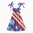 thumbnail image 5 of CAUYDY Toddler Girl Dresses 1T-6T Kid Girls 4th of July Straps Dress Baby American Flag Stars Striped Sundress Children Independence Day Outfits (Sizes 4-5 Years,White), 5 of 5