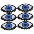 6pcs Iron On Patches DIY Bright Color Big Eye Pattern Clothes Dress Hat