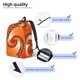thumbnail image 3 of Disketp Orange Rotating Mochila de Lona Estampada, Mochila Escolar de Viaje Ligera para Estudiantes y Portátil-Small, 3 of 5