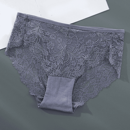 Fulorrnie Underwear for Women Plus Size High Waist Breathable Comfort Panties Cute Briefs Elastic Panty  Blue  14