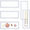 thumbnail image 1 of 5Pcs 3D Floating Display Case 9.06"x3.54"x0.81" White Coin Display Case Transparent Film Storage Box Case Frame Holder Stands for Shell Jewelry Challenge Coin Pin Commemorative Medal, 1 of 5