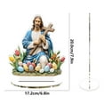 thumbnail image 3 of Easter Bunny Eggs Acrylic Desktop Decoration Holiday Decoration Hollow Out Ornament, 3 of 6