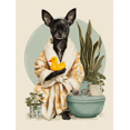 thumbnail image 1 of Chihuahua Robe Wall Art Canvas 15.75x11.81 Inches, 1 of 8