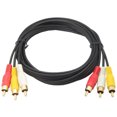 thumbnail image 1 of Cable (5 FT) 2RCA Male to 3RCA Male Stereo Audio Cable, Composite Audio [Right/Left] 3 RCA Plug M/M Connector Yellow,Red and White for A/V Reciever, Amplifier, Projector, Home Theater, 1 of 5