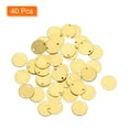 thumbnail image 3 of Uxcell 40pcs Brass Round Stamping Blank DIY Label Tags 12mm for Craft, Pendant Decoration, 1.2mm Double Hole, 3 of 6