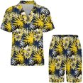 thumbnail image 2 of PRIYAL Men's Short Sleeve Pajama Sets Button Down Collar Sleepwear Soft Lounge Pjs Set Lightweight Men's Outfits, 2 of 9