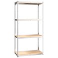 thumbnail image 3 of vidaXL 4-Layer Shelves 5 pcs Silver Steel&Engineered Wood, 3 of 5