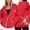 Red, variant on Christmas Sweatshirts for Women Women'S Christmas Printed Zipper Long Sleeved Pocket Drawstring Casual Fleece Hooded Hoody Women Hoodies Beige L