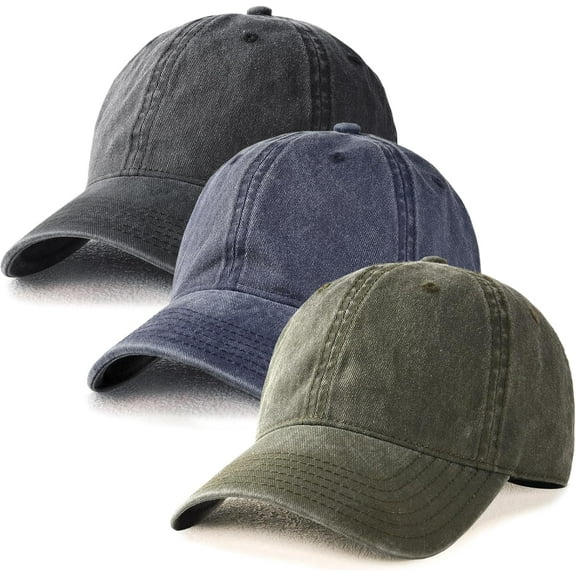 Minzimin Unisex Vintage Washed Cotton Baseball Cap Low Profile Adjustable Dad Hat