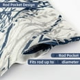 thumbnail image 4 of DriftAway Tree Branch Linen Blend Abstract Ink Printing Lined Thermal Insulated Window Curtain Valance Rod Pocket 52 Inch by 18 Inch Plus 2 Inch Header Blue, 4 of 9